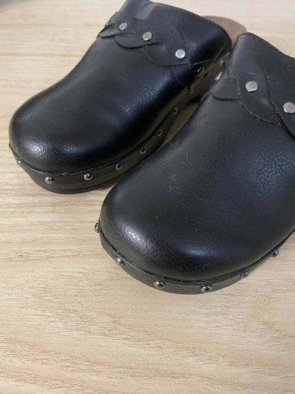 natural soul faux leather studded clog - good market thrift store