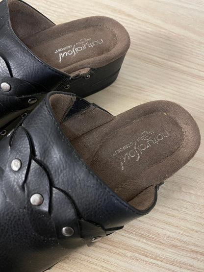 natural soul faux leather studded clog - good market thrift store
