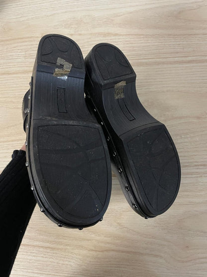 natural soul faux leather studded clog - good market thrift store