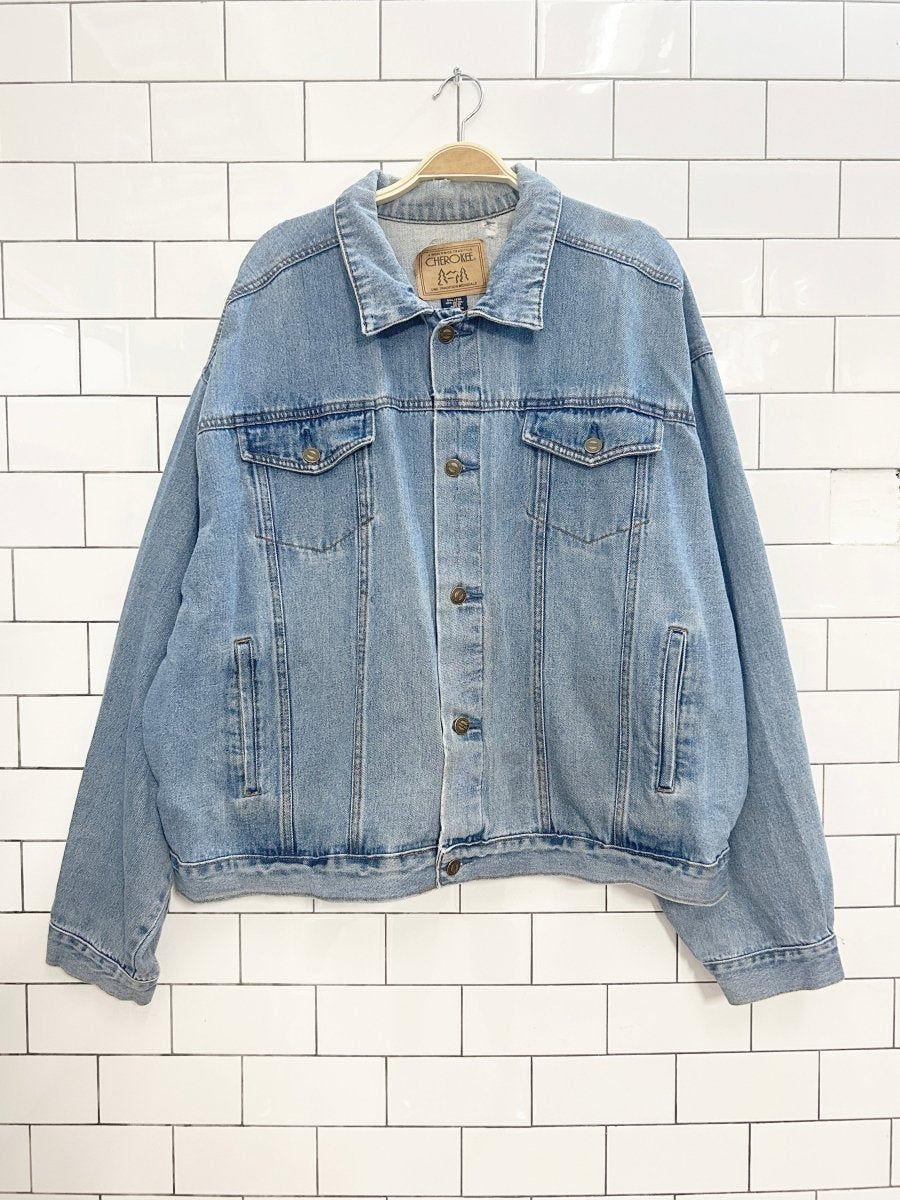vintage 90s cherokee boxy denim jacket - good market thrift store