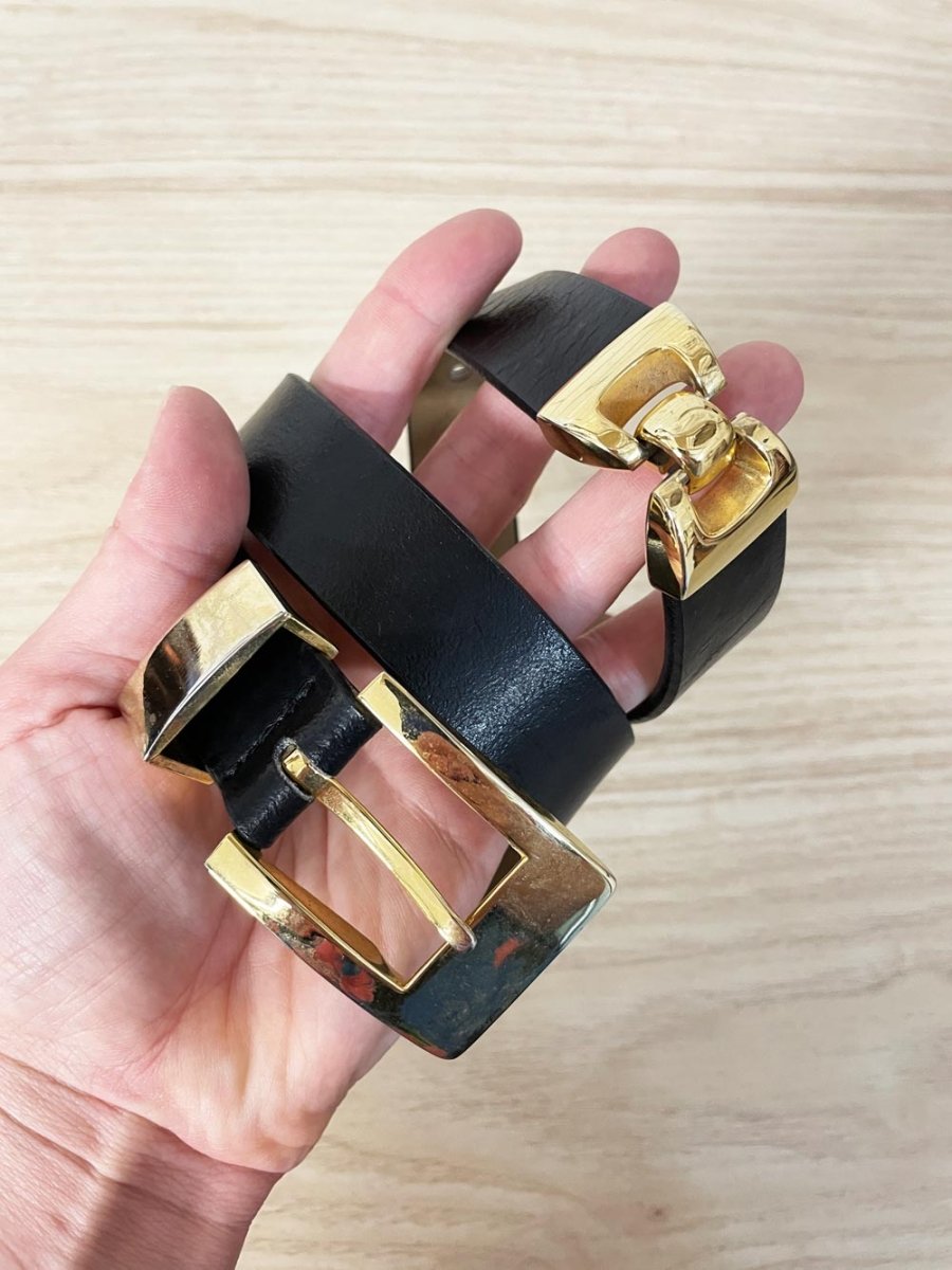 vintage 00s the work bow joint leather belt - good market thrift store