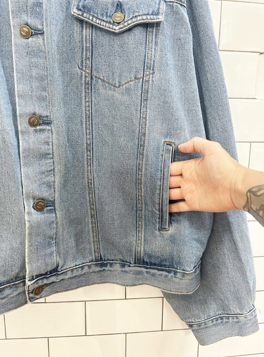 vintage 90s cherokee boxy denim jacket - good market thrift store