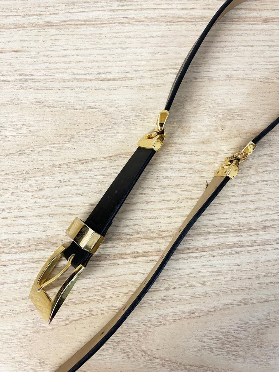 vintage 00s the work bow joint leather belt - good market thrift store