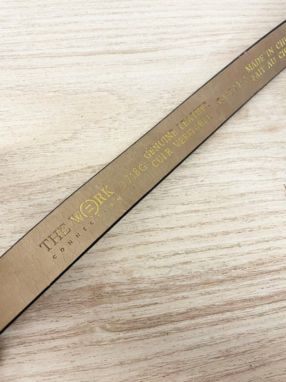 vintage 00s the work bow joint leather belt - good market thrift store