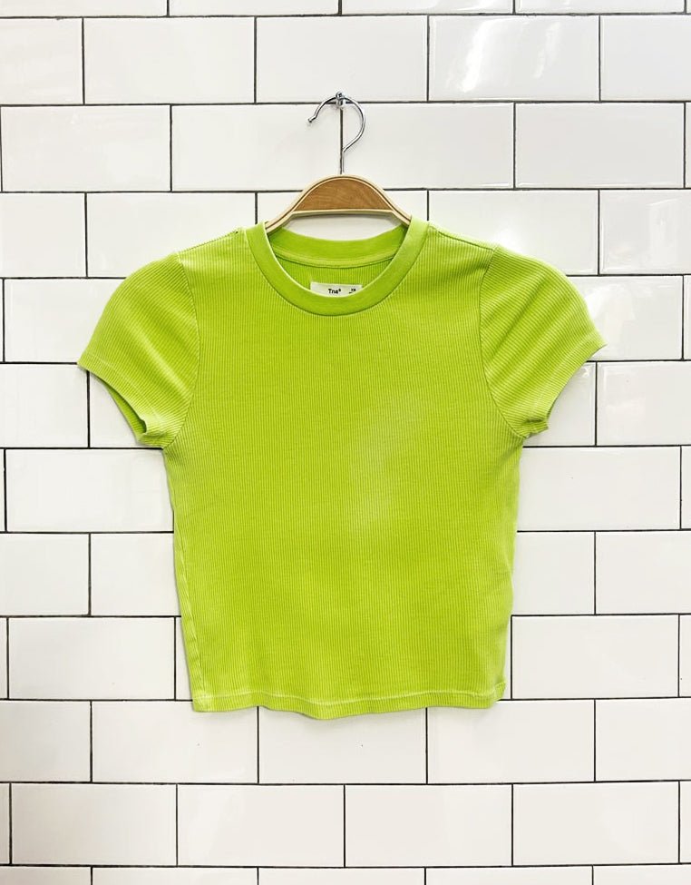 tna neon ribbed cropped tee - good market thrift store