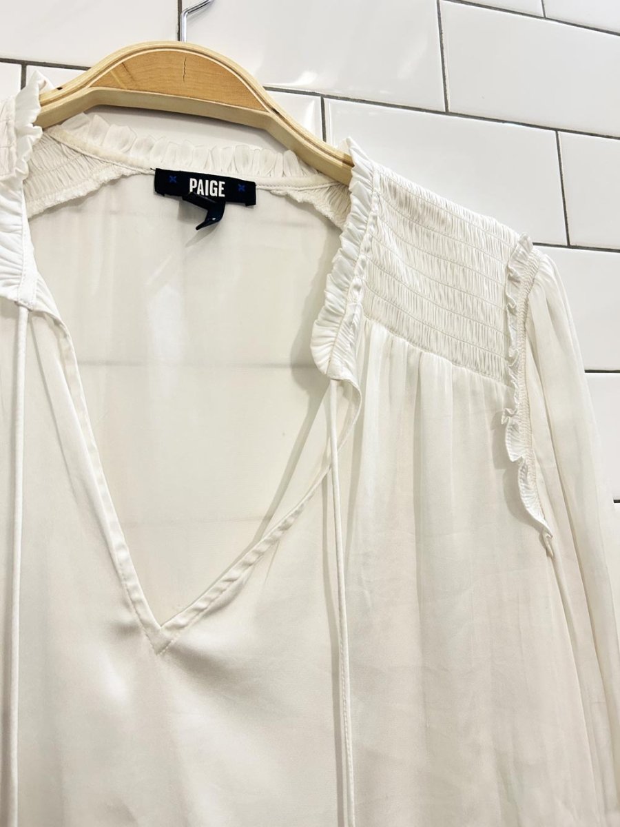 paige kaylynn satin painters blouse - good market thrift store