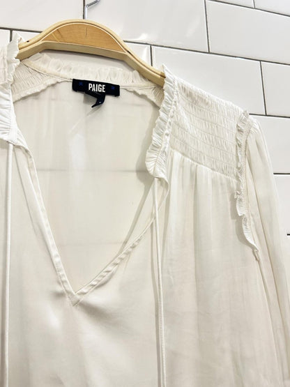 paige kaylynn satin painters blouse - good market thrift store