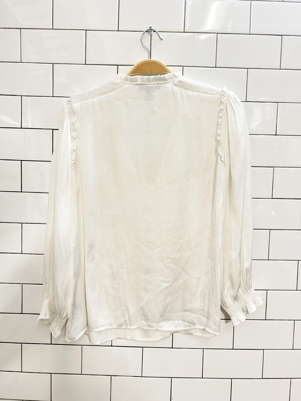 paige kaylynn satin painters blouse - good market thrift store