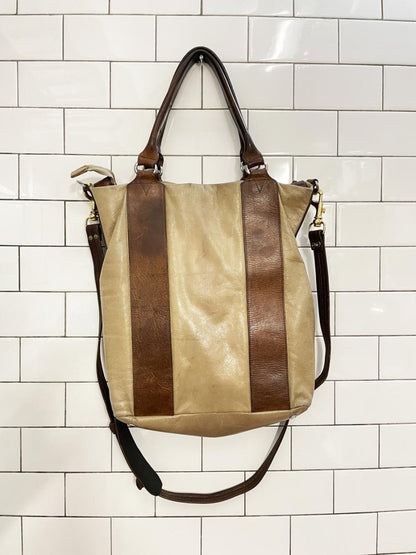 rudsak two tone lived - in leather tote bag - good market thrift store