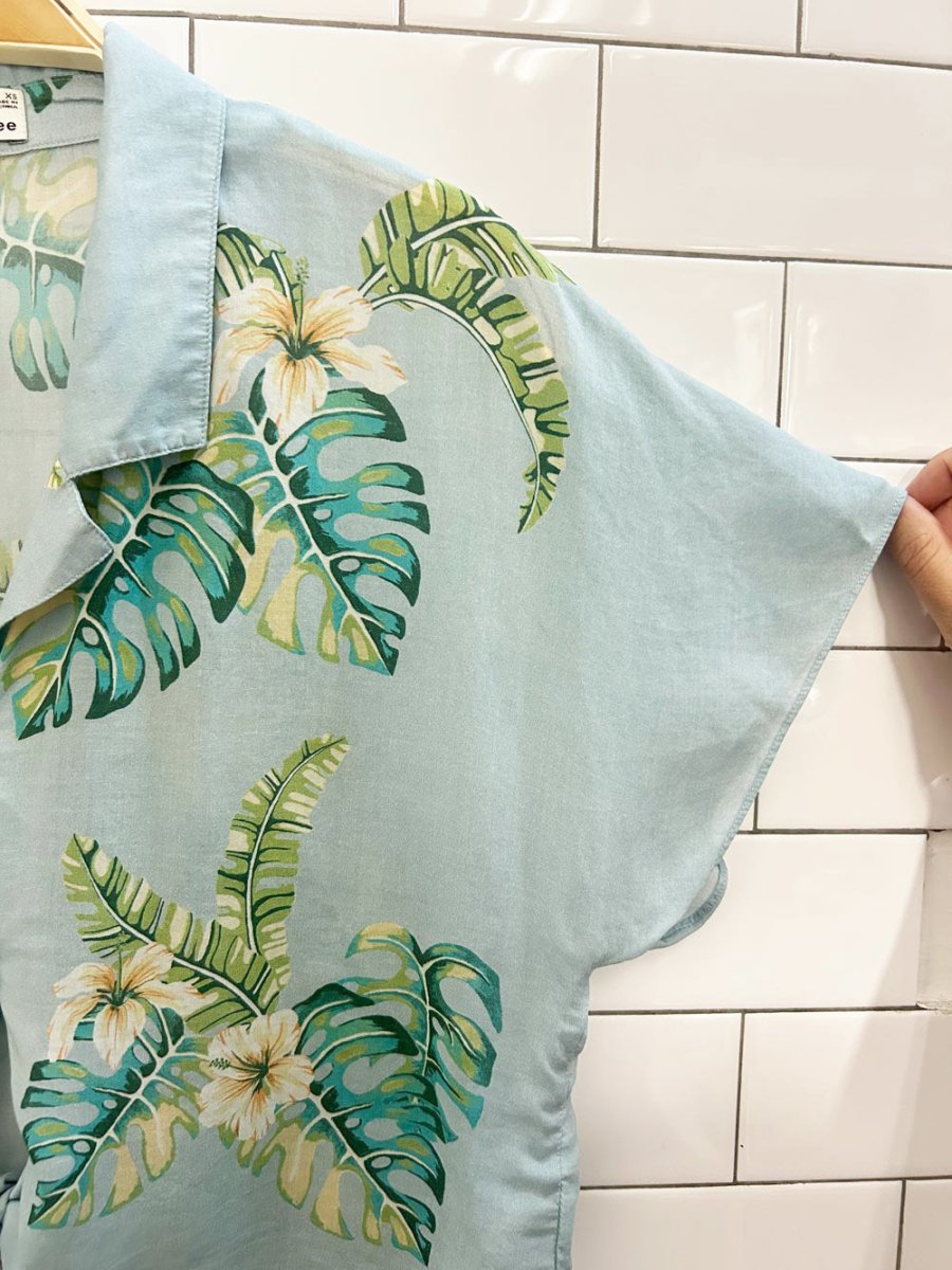 wilfred free tropical tie front blouse | aritzia - good market thrift store