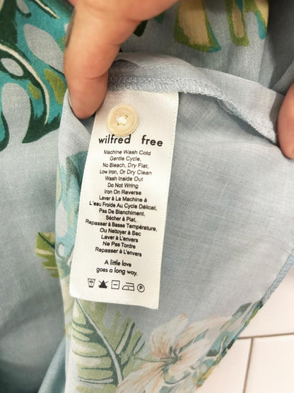 wilfred free tropical tie front blouse | aritzia - good market thrift store