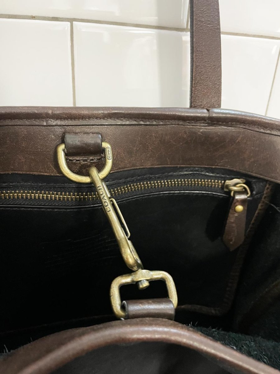 coach bleeker large leather tote - good market thrift store