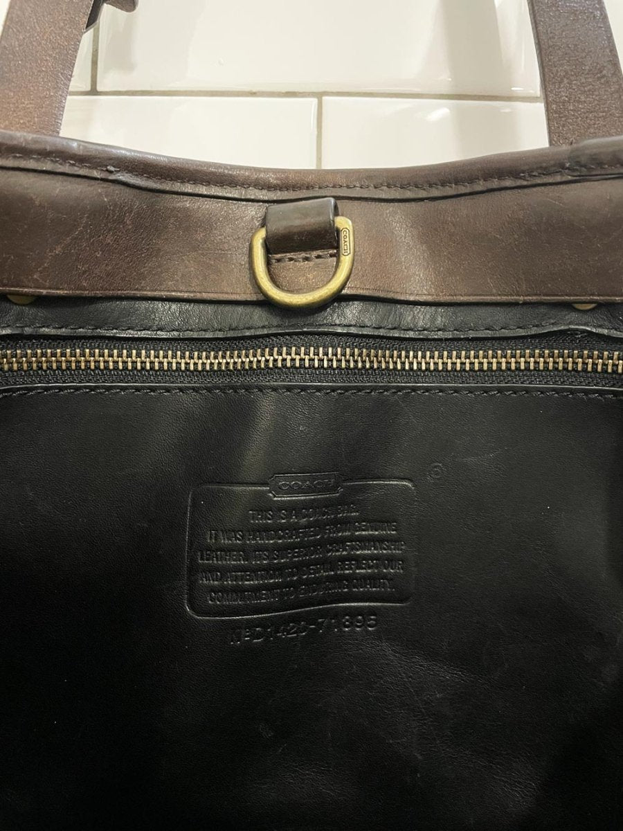 coach bleeker large leather tote - good market thrift store