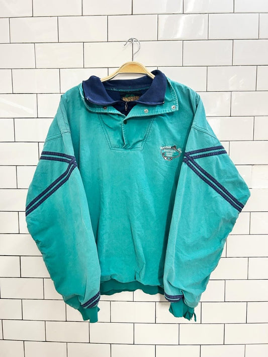 vintage 80s windswept manitoulin island layered quarter zip - good market thrift store
