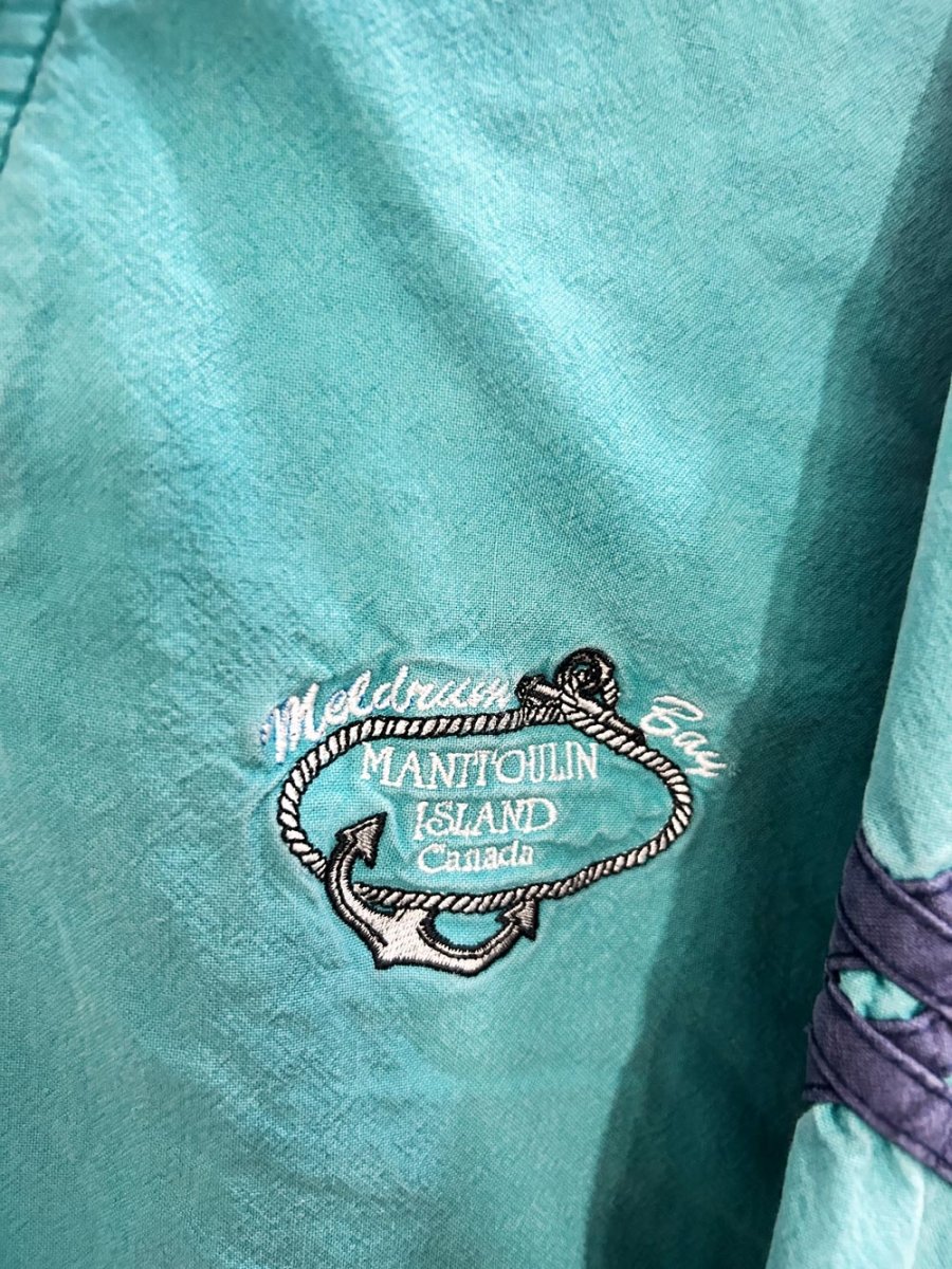 vintage 80s windswept manitoulin island layered quarter zip - good market thrift store