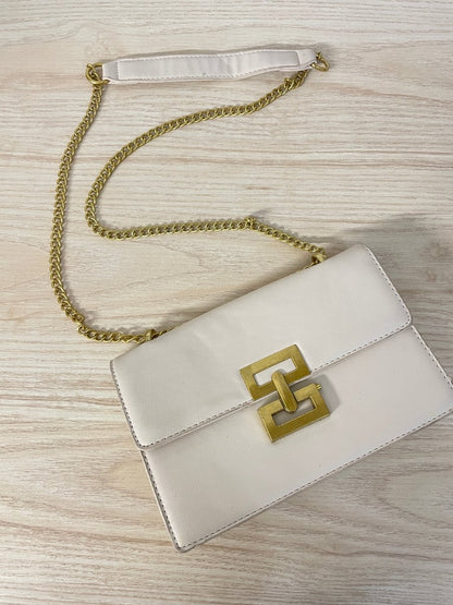 chic faux leather structured clasp chain shoulder bag - good market thrift store