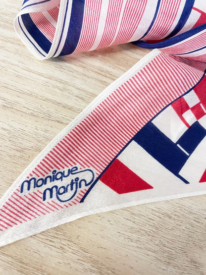 vintage 80s monique martin silk hair / neck scarf - good market thrift store