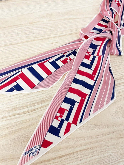 vintage 80s monique martin silk hair / neck scarf - good market thrift store