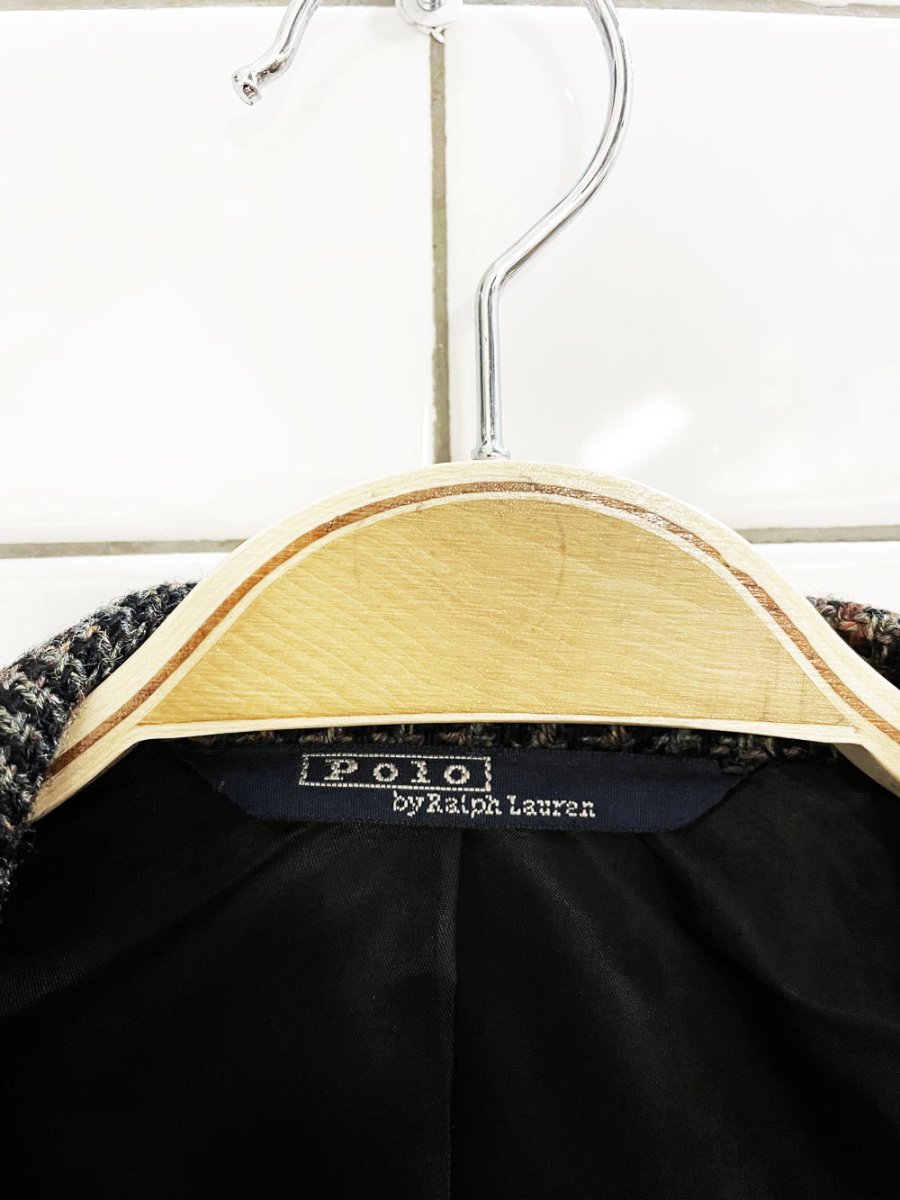 vintage polo ralph lauren 100% wool tweed blazer | union made - good market thrift store