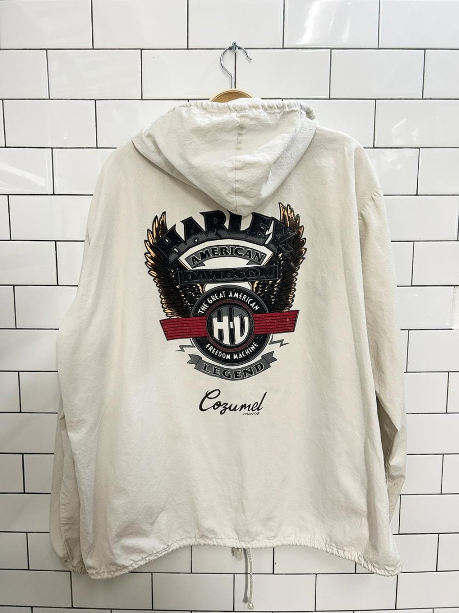 vintage 90s harley davidson cozumel beach hoodie - good market thrift store