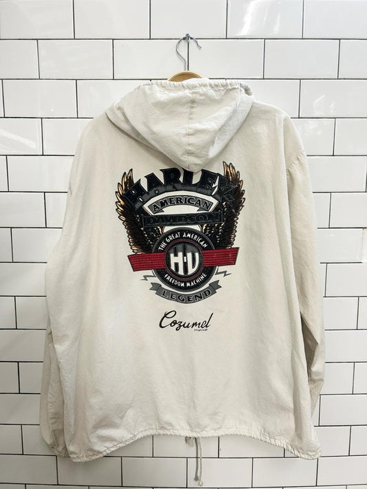 vintage 90s harley davidson cozumel beach hoodie - good market thrift store