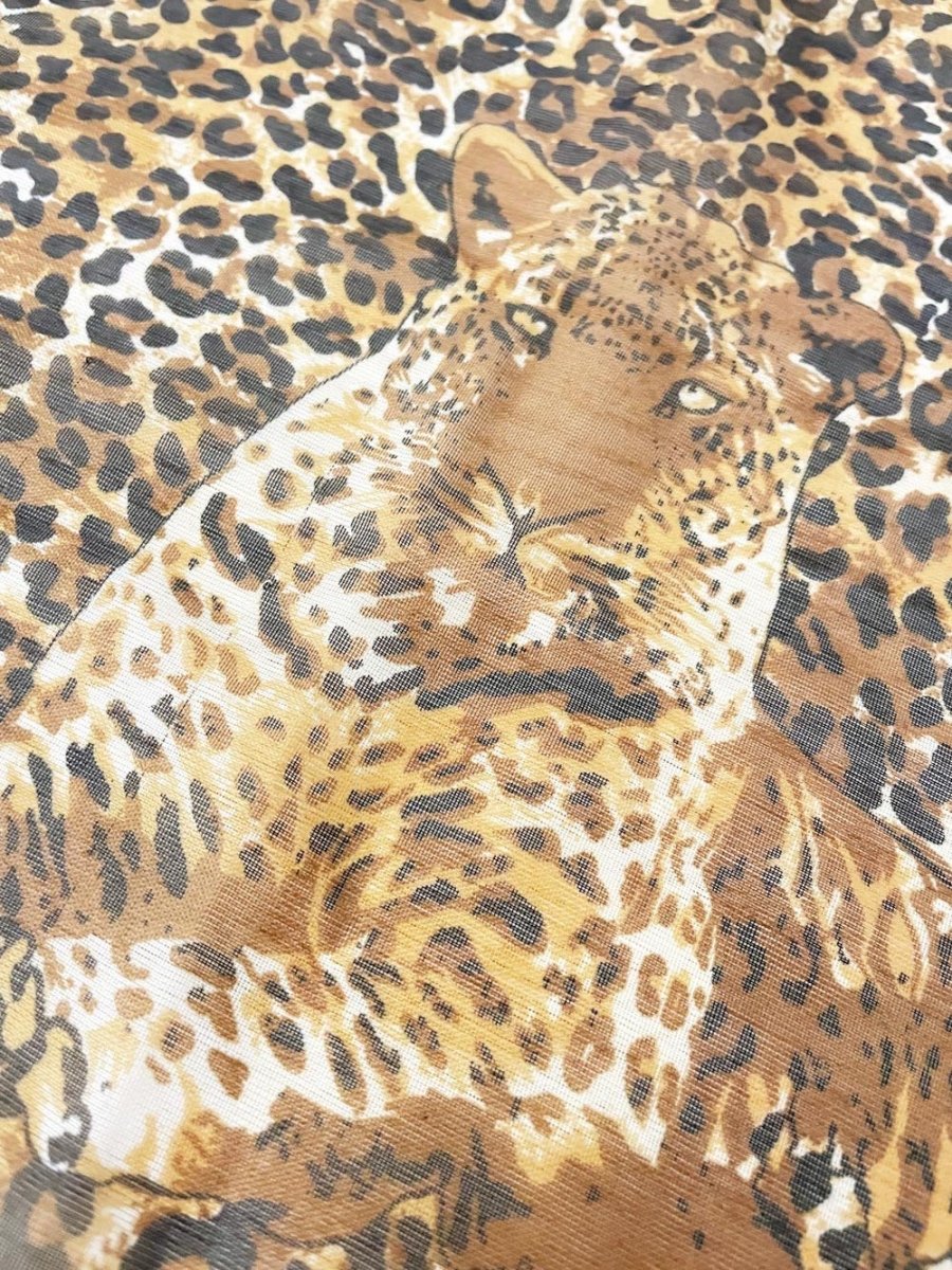 vintage into africa animal print chiffon scarf - good market thrift store