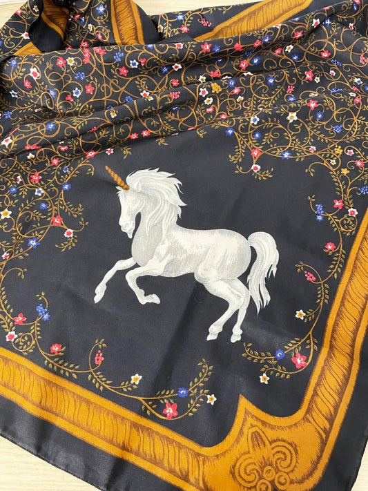 vintage 80s avon unicorn scarf | made in Italy - good market thrift store