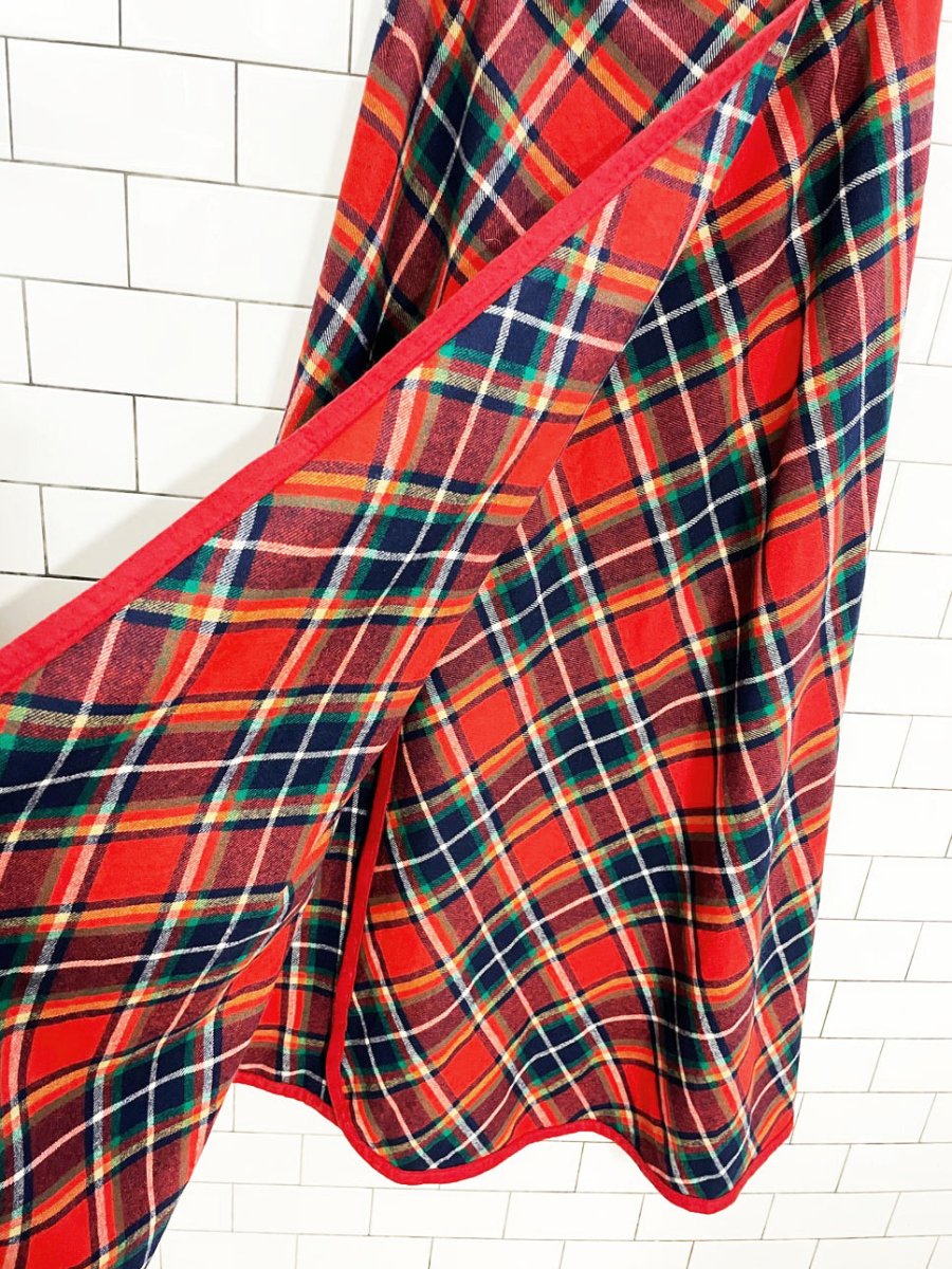 vintage 60s knockabouts by pendleton 100% wool tartan wrap maxi skirt | made in USA - good market thrift store