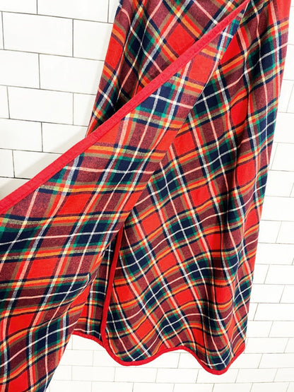 vintage 60s knockabouts by pendleton 100% wool tartan wrap maxi skirt | made in USA - good market thrift store