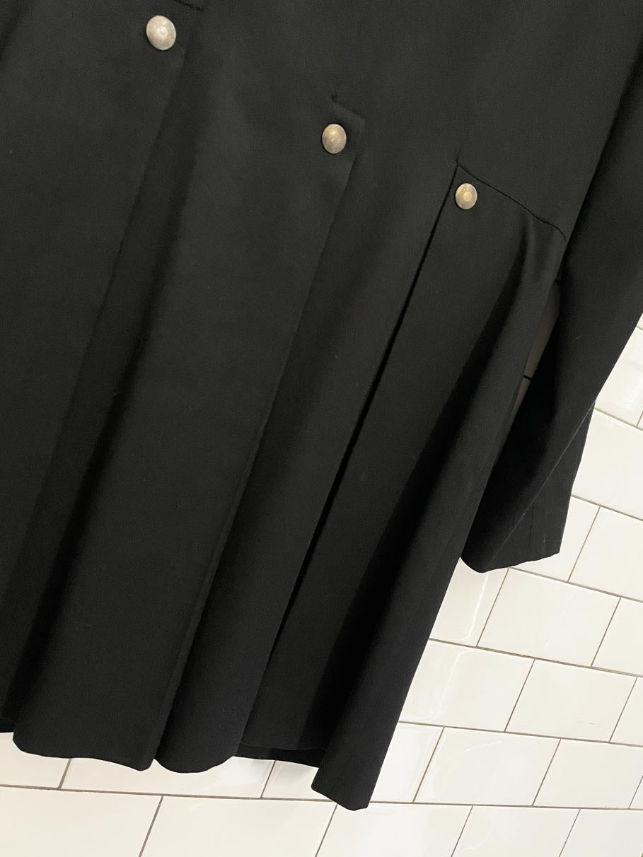 vintage 90s le chateau pleated tuxedo hem power shoulder blazer - good market thrift store
