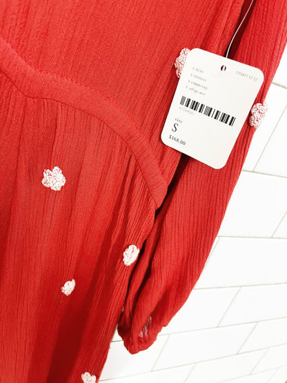 nwt free people fable boho embroidered midi dress - good market thrift store