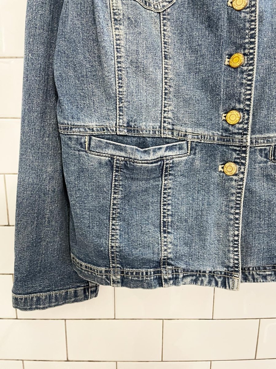 vintage 00s jessica sport denim jacket - good market thrift store