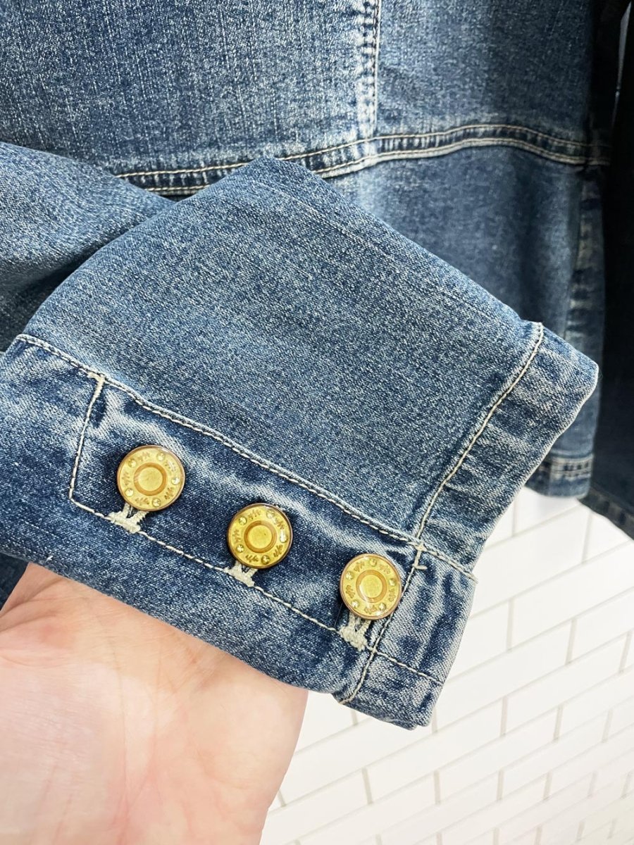 vintage 00s jessica sport denim jacket - good market thrift store