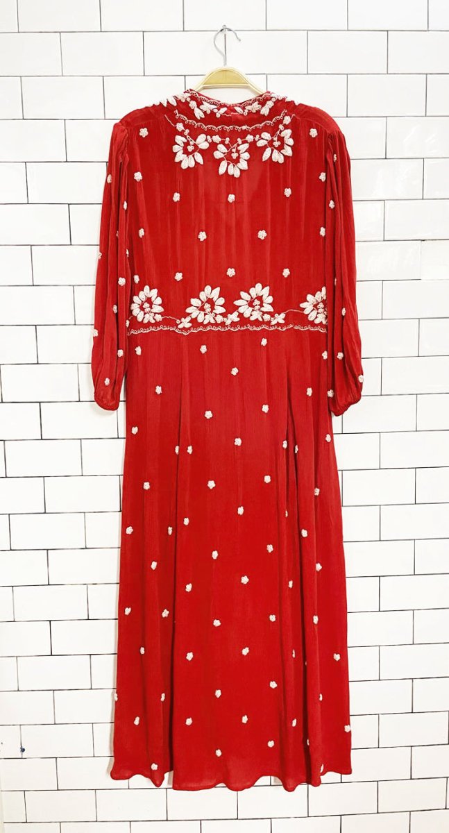 nwt free people fable boho embroidered midi dress - good market thrift store