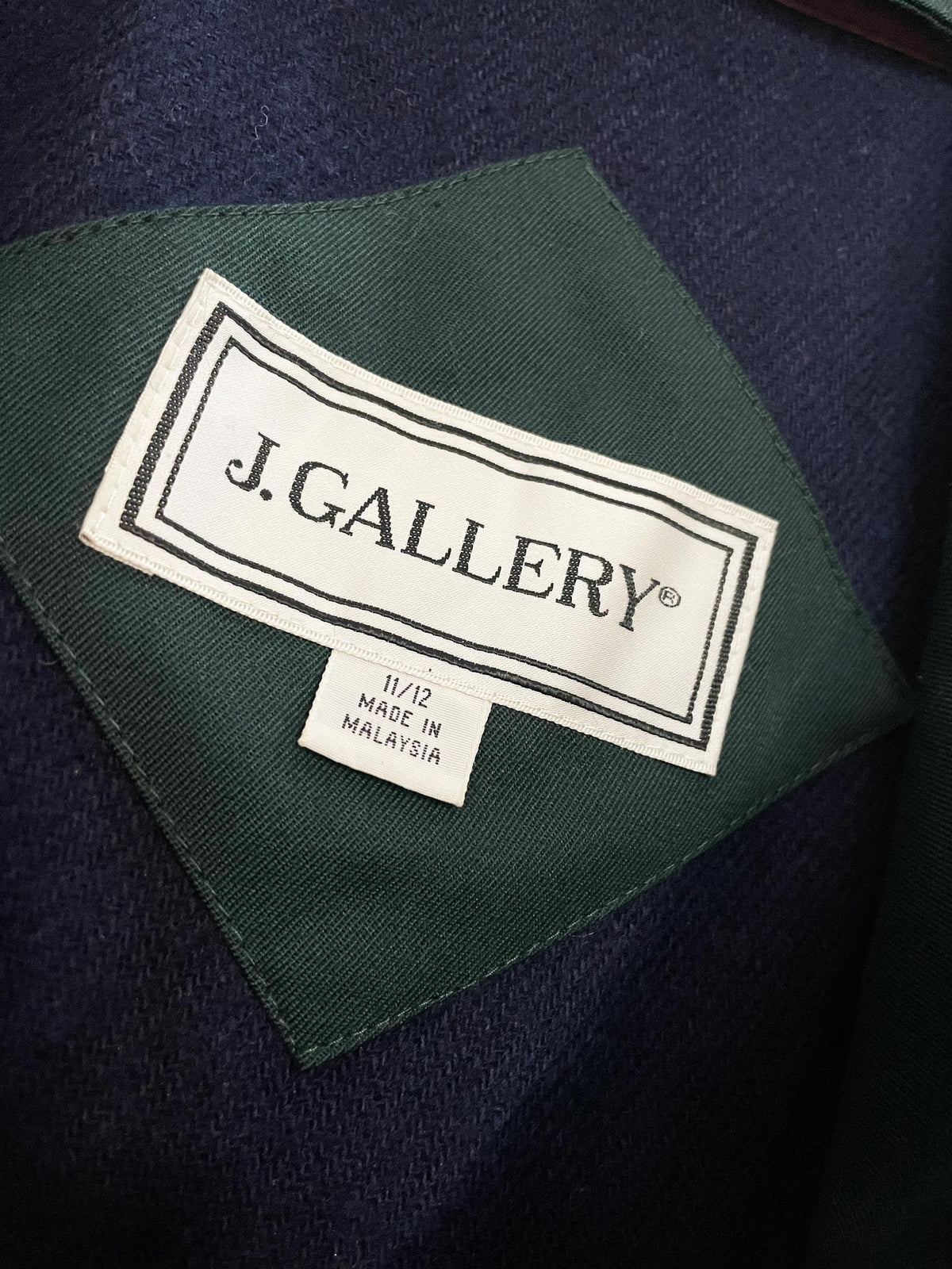 vintage j gallery cape back pleated belted trench coat | removable liner