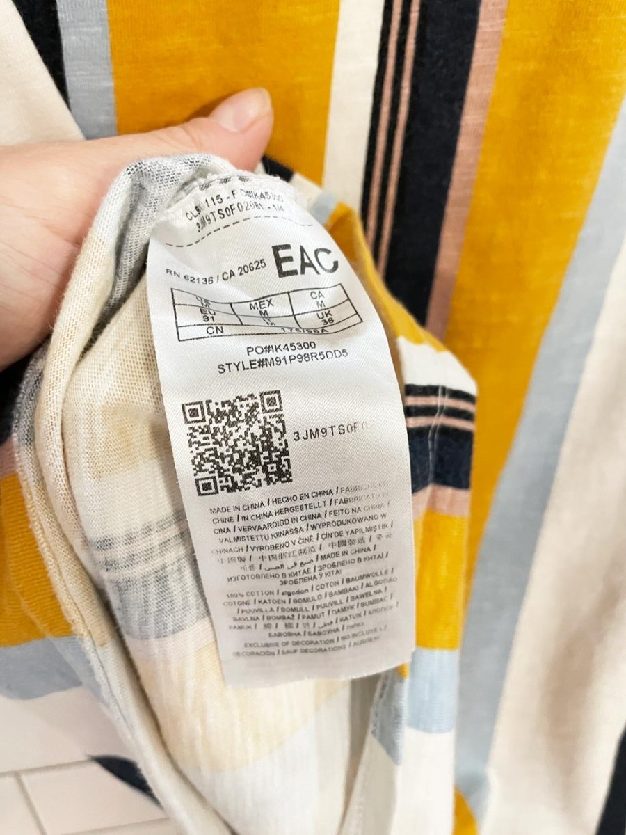 y2k guess embroidered logo striped tee - good market thrift store