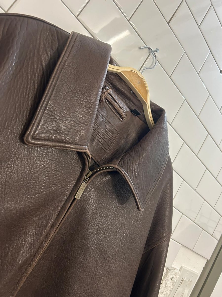 vintage 00s round tree & yorke soft leather jacket - good market thrift store