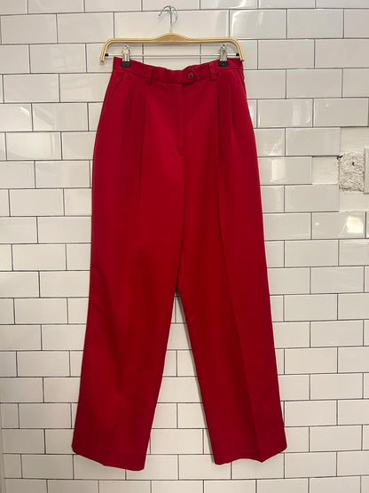 vintage 00s ll bean casual high - rise pleated trousers - good market thrift store