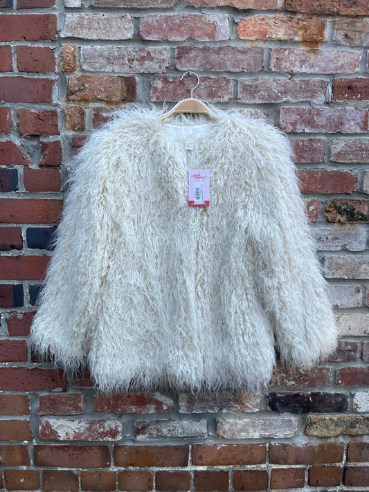 h&m faux mongolian sheepskin jacket