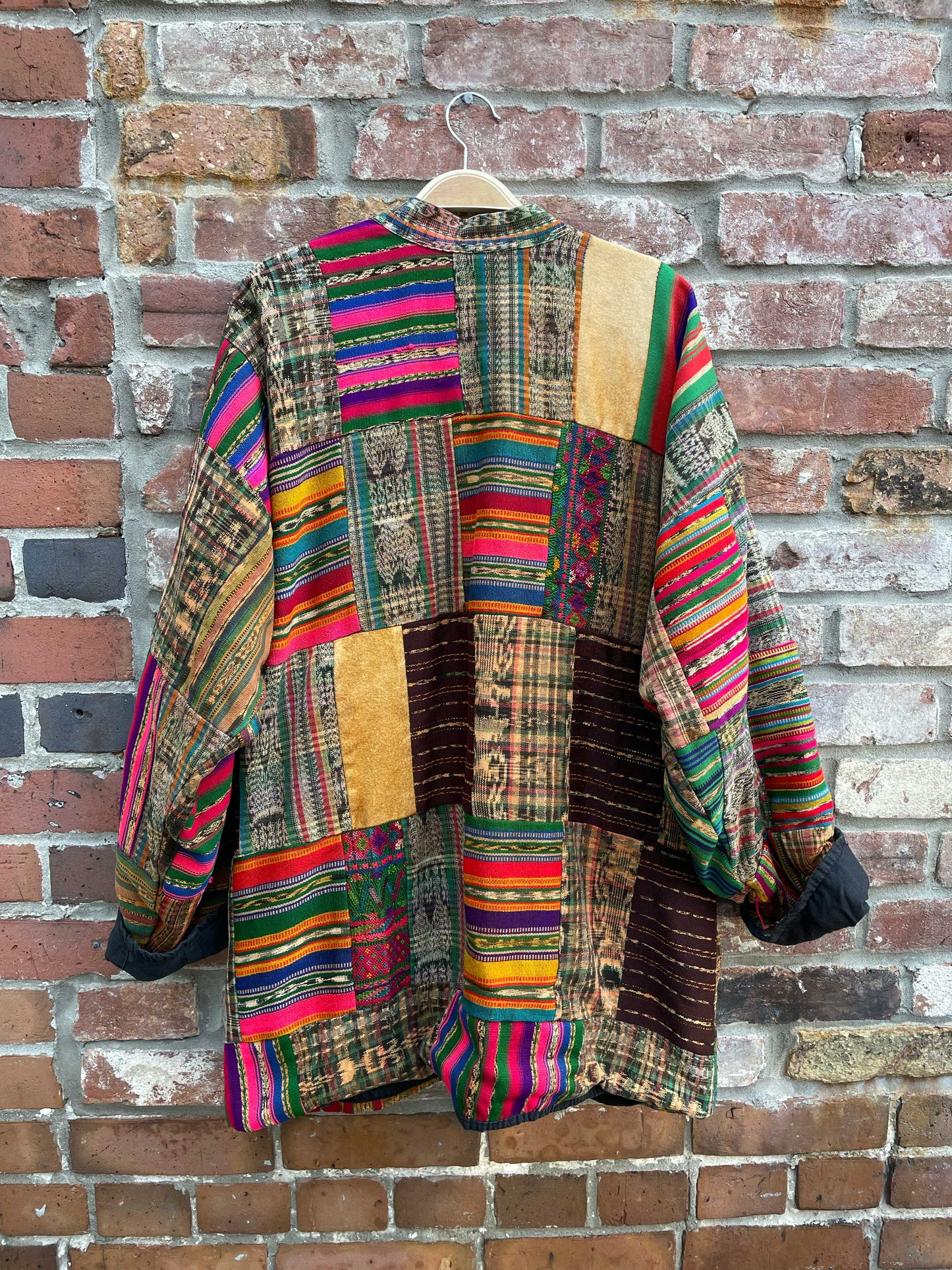vintage el huarache boho patchwork jacket