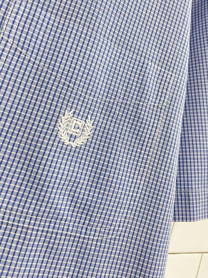 chaps ralph lauren crest pocket micro plaid shirt - good market thrift store