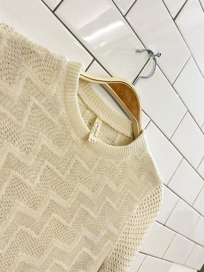 free people longsleeve pointelle knit - good market thrift store