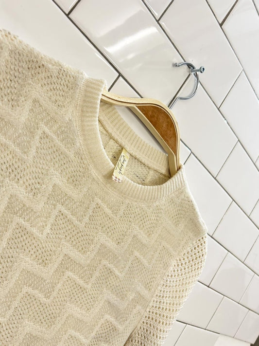 free people longsleeve pointelle knit - good market thrift store