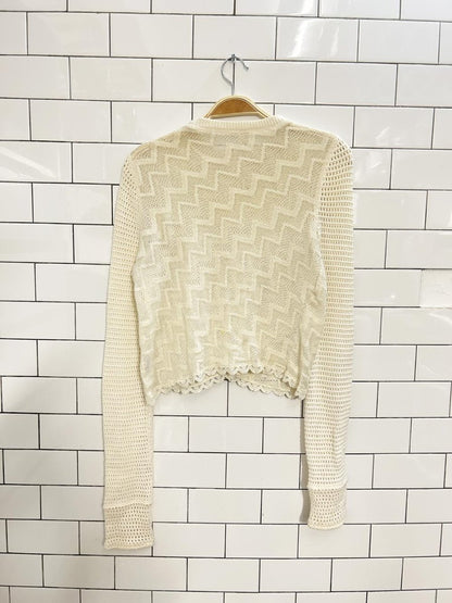 free people longsleeve pointelle knit - good market thrift store