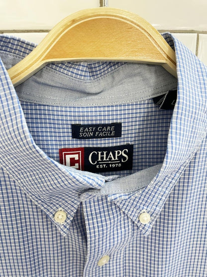 chaps ralph lauren crest pocket micro plaid shirt - good market thrift store