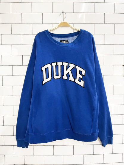 vintage 00s steve & barry's DUKE varsity sweatshirt - good market thrift store