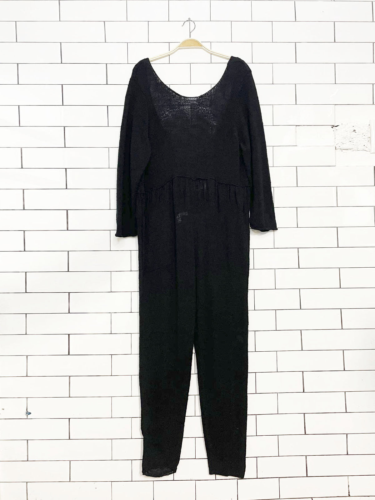nwt free people beach breaking free knit raw edge oversized jumpsuit