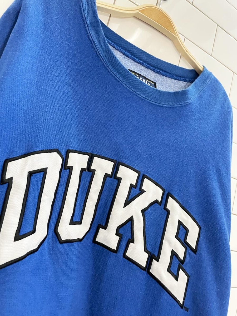vintage 00s steve & barry's DUKE varsity sweatshirt - good market thrift store