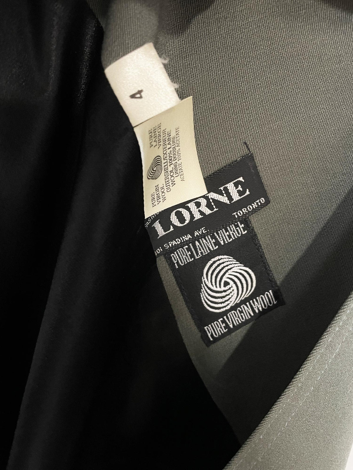 vintage lorne 100% wool cape-back trench coat | made in Toronto