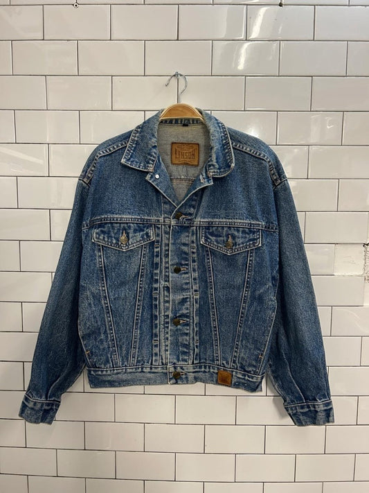 vintage 90s linson trucker denim jacket - good market thrift store